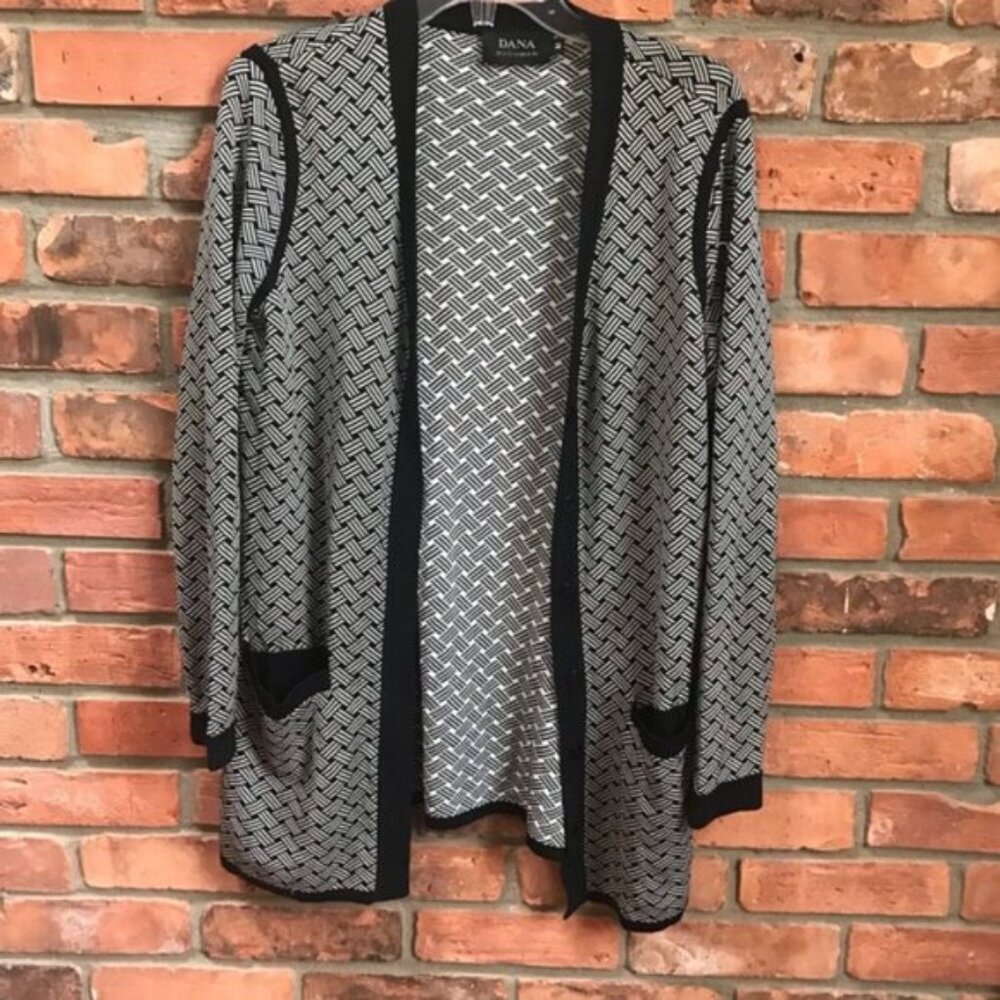 Dana Bachman Vintage Silk Knit Cardigan Sweater Jacket Pockets Buttons Preppy M - Picture 5 of 16